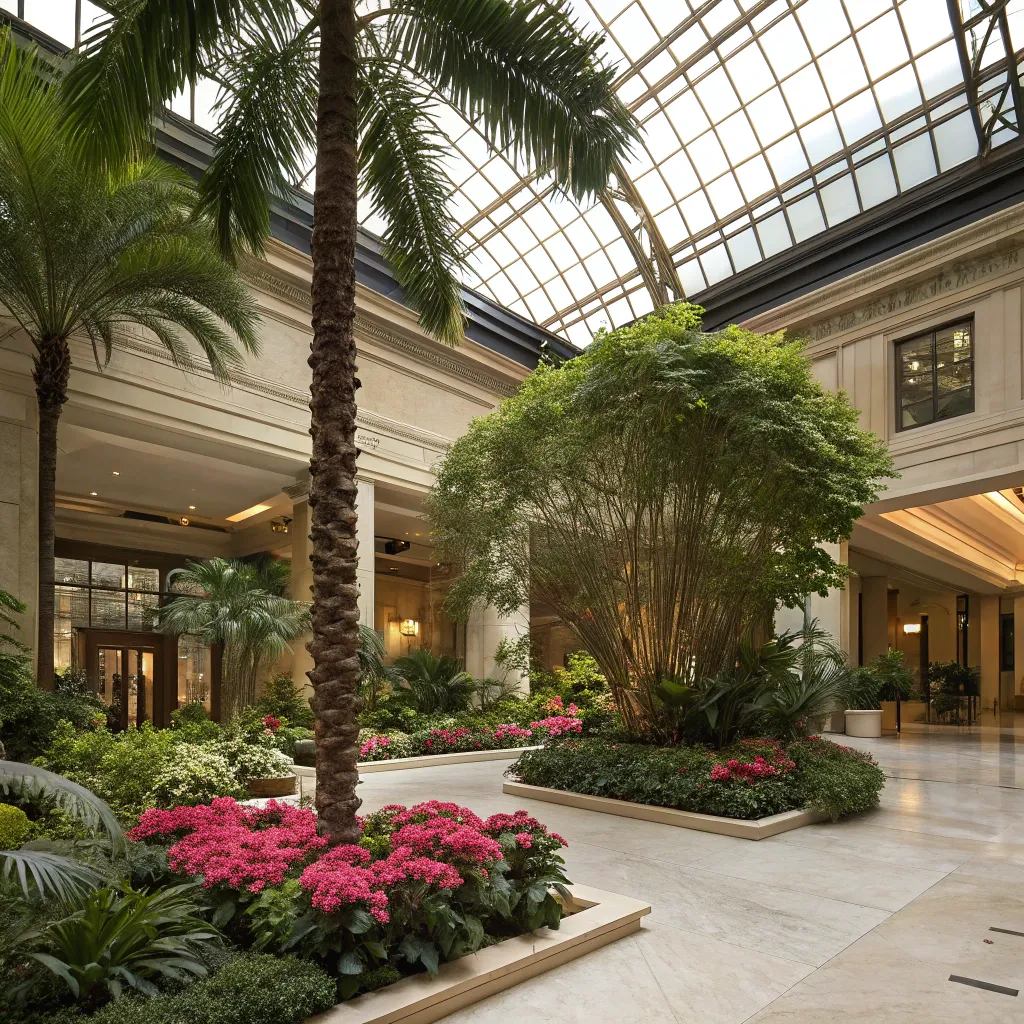 Atrium Design Considerations showcasing a mix of plants in an atrium setting.